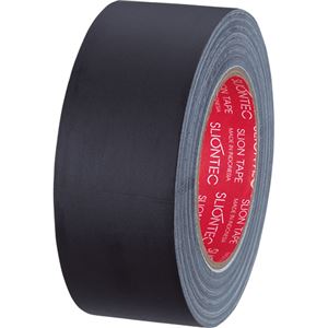 (まとめ) スリオンテック 布粘着テープ マットクロス 50mm×25m 黒 334542クロ 1巻  【×10セット】