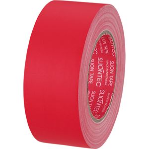 (まとめ) スリオンテック 布粘着テープ マットクロス 50mm×25m 赤 334542アカ 1巻  【×10セット】