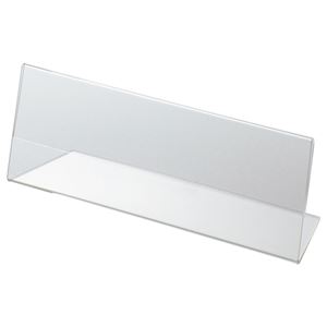 (まとめ) クルーズ アクリル製カード立て L型 中 180×61mm CRL791028 1セット（10個）  【×10セット】