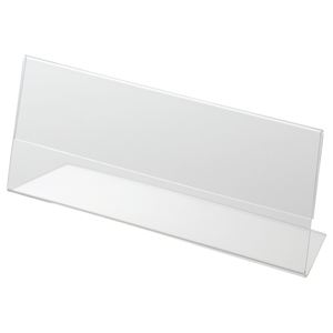 (まとめ) クルーズ アクリル製カード立て L型 大 200×76mm CRL791035 1セット（10個）  【×10セット】
