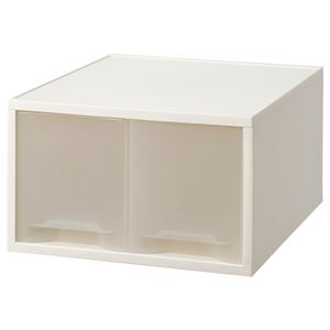 (まとめ) 岩崎工業 PP製引き出しケース A4タテ 深型ハーフ ホワイト・クリア ST6103CW 1台  【×10セット】