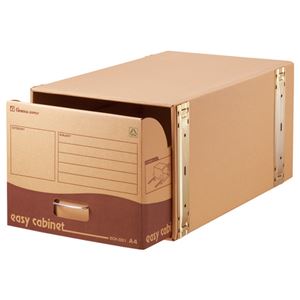 (まとめ) ゼネラル イージーキャビネット 強化型 A4用 内寸W314×D560×H259mm ECK-001 1個  【×10セット】