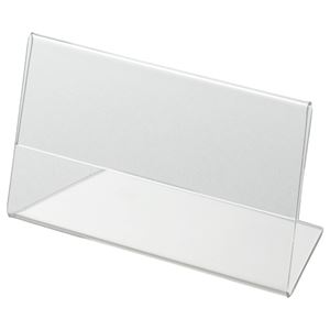 (まとめ) クルーズ アクリル製カード立て L型 小 110×61mm CRL791011 1セット（10個）  【×10セット】