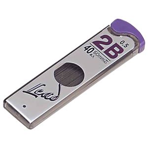 (まとめ) プラチナ プラチナシャープ SHARP芯 P-LEAD 0.5mm 2B シン5Q-200A#6 1セット(400本：40本×10個)  【×10セット】