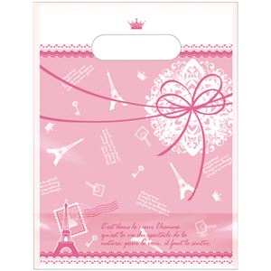 (まとめ) タカ印 デコラパック S W160×H210+D90mm パリ ピンク 35-3453 1パック(50枚)  【×10セット】