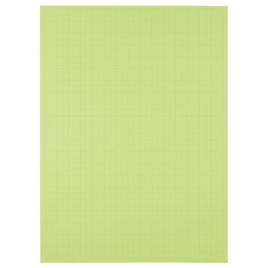 (まとめ) TANOSEE 模造紙（プルタイプ） 本体 788×1085mm 50mm方眼 ウグイス 1ケース（20枚）  【×10セット】