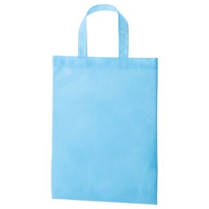 (まとめ) TANOSEE 不織布バッグ A4 マチ無 ヨコ270×タテ350mm スカイブルー 1パック（10枚）  【×10セット】