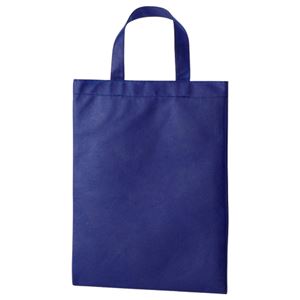 (まとめ) TANOSEE 不織布バッグ A4 マチ無 ヨコ270×タテ350mm ネイビー 1パック（10枚）  【×10セット】