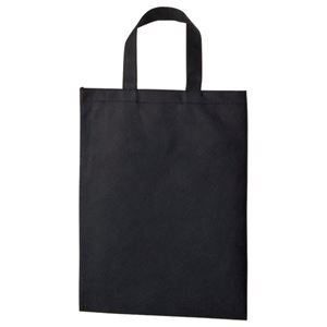 (まとめ) TANOSEE 不織布バッグ A4 マチ無 ヨコ270×タテ350mm ブラック 1パック（10枚）  【×10セット】