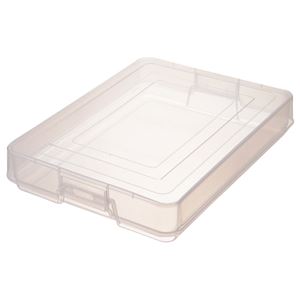 (まとめ) TANOSEE プラスチック製デスクトレー A4 クリア 1個  【×10セット】