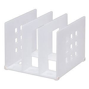 (まとめ) リヒトラブ 仕切ラック L 乳白 A-7321-1 1個  【×10セット】