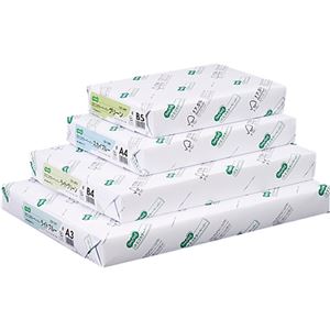 (まとめ) TANOSEE αエコカラーペーパーII A5 クリーム 1冊（500枚）  【×10セット】