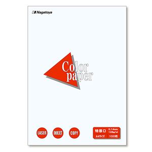 (まとめ) 長門屋商店 Color Paper A4 特厚口 白 ナ-3401V 1冊（100枚）  【×10セット】