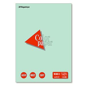 (まとめ) 長門屋商店 Color Paper A4 特厚口 浅黄 ナ-3411V 1冊（100枚）  【×10セット】