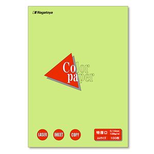 (まとめ) 長門屋商店 Color Paper A4 特厚口 うぐいす ナ-3408V 1冊（100枚）  【×10セット】