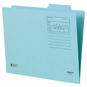 (まとめ) コクヨ 個別フォルダー（カラー） A4 青 A4-IFB 1セット（10冊）  【×10セット】