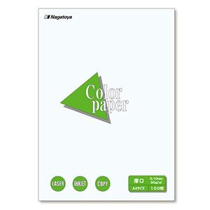(まとめ) 長門屋商店 Color Paper A4 厚口 白 ナ-3301 1冊（100枚）  【×10セット】