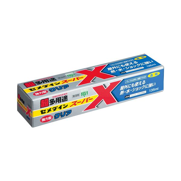 (まとめ) セメダイン スーパーX超多用途 クリア 135ml AX-041 1本  【×10セット】