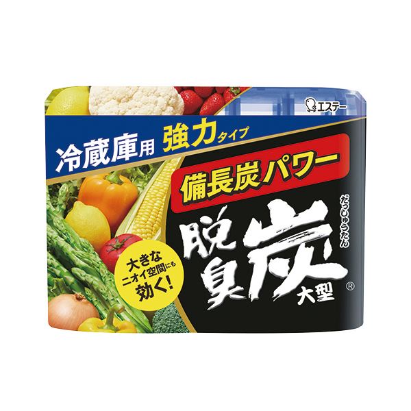 (まとめ) エステー 脱臭炭 冷蔵庫用大型 240g 1セット（3個）  【×10セット】