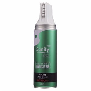 (まとめ) エステー サニティー 業務用消臭剤 スプレータイプ ワイド噴射BIG タバコ用 ミントグリーン 450ml 1本  【×10セット】