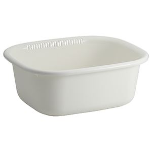 (まとめ) アスベル ポゼ 洗い桶角型 小 ホワイト 1個  【×10セット】