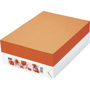 TANOSEE カラーペーパー Juicy アプリコット A4 500枚 【×10セット】