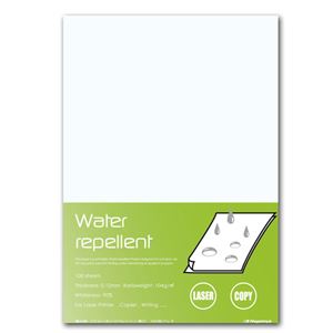 (まとめ) 長門屋商店 撥水紙 ウォーターリペレント A4 厚口 104g ナ-WR201 1冊(100枚)  【×10セット】