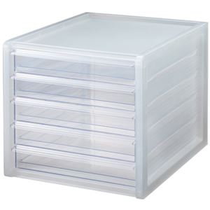 デザインサニタリー A4レター5段 クリア 【×10セット】