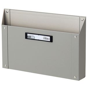 (まとめ) TANOSEE マグネットボックス（貼り表紙） A4サイズ グレー 1個  【×10セット】