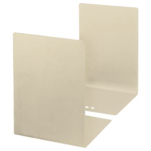 (まとめ) TANOSEE ブックエンド L型 大 ライトグレー 1組（2枚）  【×10セット】