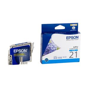 エプソン EPSON インクカートリッジ シアン ICC21 1個 【×10セット】