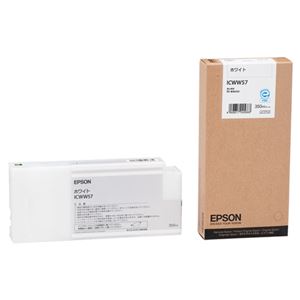 (まとめ) エプソン EPSON PX-P／K3インクカートリッジ ホワイト 350ml ICWW57 1個  【×10セット】