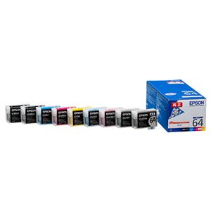 (まとめ) エプソン EPSON インクカートリッジ 9色パック IC9CL64 1箱（9個：各色1個）  【×10セット】