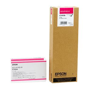 (まとめ) エプソン EPSON PX-P／K3インクカートリッジ ビビッドマゼンタ 700ml ICVM58 1個  【×10セット】