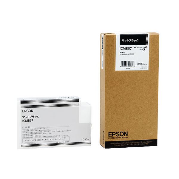 (まとめ) エプソン EPSON PX-P／K3インクカートリッジ マットブラック 350ml ICMB57 1個  【×10セット】