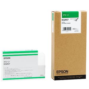 (まとめ) エプソン EPSON PX-P／K3インクカートリッジ グリーン 350ml ICGR57 1個  【×10セット】