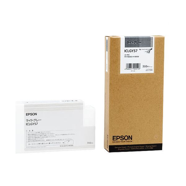 (まとめ) エプソン EPSON PX-P／K3インクカートリッジ ライトグレー 350ml ICLGY57 1個  【×10セット】