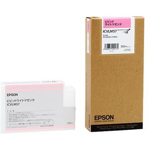 (まとめ) エプソン EPSON PX-P／K3インクカートリッジ ビビッドライトマゼンタ 350ml ICVLM57 1個  【×10セット】