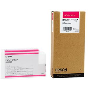 (まとめ) エプソン EPSON PX-P／K3インクカートリッジ ビビッドマゼンタ 350ml ICVM57 1個  【×10セット】