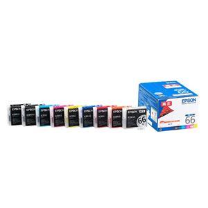 (まとめ) エプソン EPSON インクカートリッジ 9色パック IC9CL66 1箱（9個：各色1個）  【×10セット】