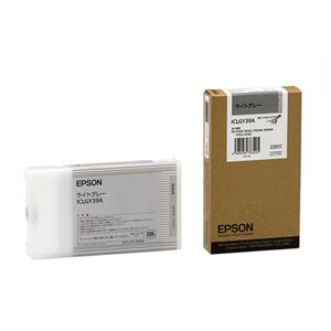 (まとめ) エプソン EPSON PX-P／K3インクカートリッジ ライトグレー 220ml ICLGY39A 1個  【×10セット】