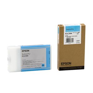 (まとめ) エプソン EPSON PX-P／K3インクカートリッジ ライトシアン 220ml ICLC39A 1個  【×10セット】