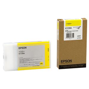 (まとめ) エプソン EPSON PX-P／K3インクカートリッジ イエロー 220ml ICY39A 1個  【×10セット】