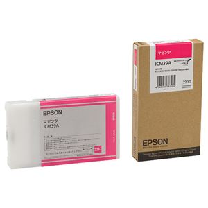 (まとめ) エプソン EPSON PX-P／K3インクカートリッジ マゼンタ 220ml ICM39A 1個  【×10セット】