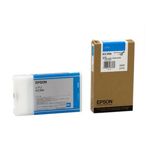 (まとめ) エプソン EPSON PX-P／K3インクカートリッジ シアン 220ml ICC39A 1個  【×10セット】
