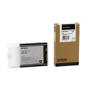 (まとめ) エプソン EPSON PX-P／K3インクカートリッジ フォトブラック 220ml ICBK39A 1個  【×10セット】