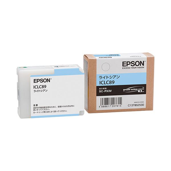 (まとめ) エプソン EPSON インクカートリッジ ライトシアン ICLC89 1個  【×10セット】