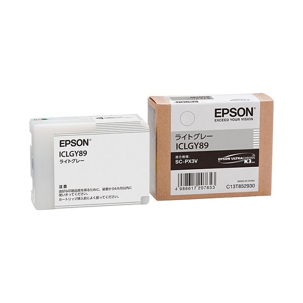 (まとめ) エプソン EPSON インクカートリッジ ライトグレー ICLGY89 1個  【×10セット】