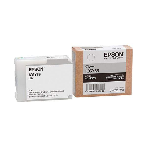 (まとめ) エプソン EPSON インクカートリッジ グレー ICGY89 1個  【×10セット】