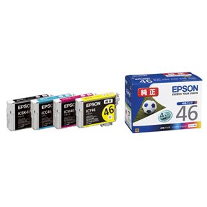 (まとめ) エプソン EPSON インクカートリッジ 4色パック IC4CL46 1箱（4個：各色1個）  【×10セット】